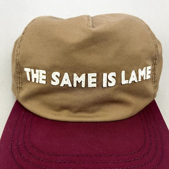 I Am Other Hat Cap Strapback Tan Same Is Lame Uniqlo Pharrell 5 Panel Adjustable - Picture 3 of 8